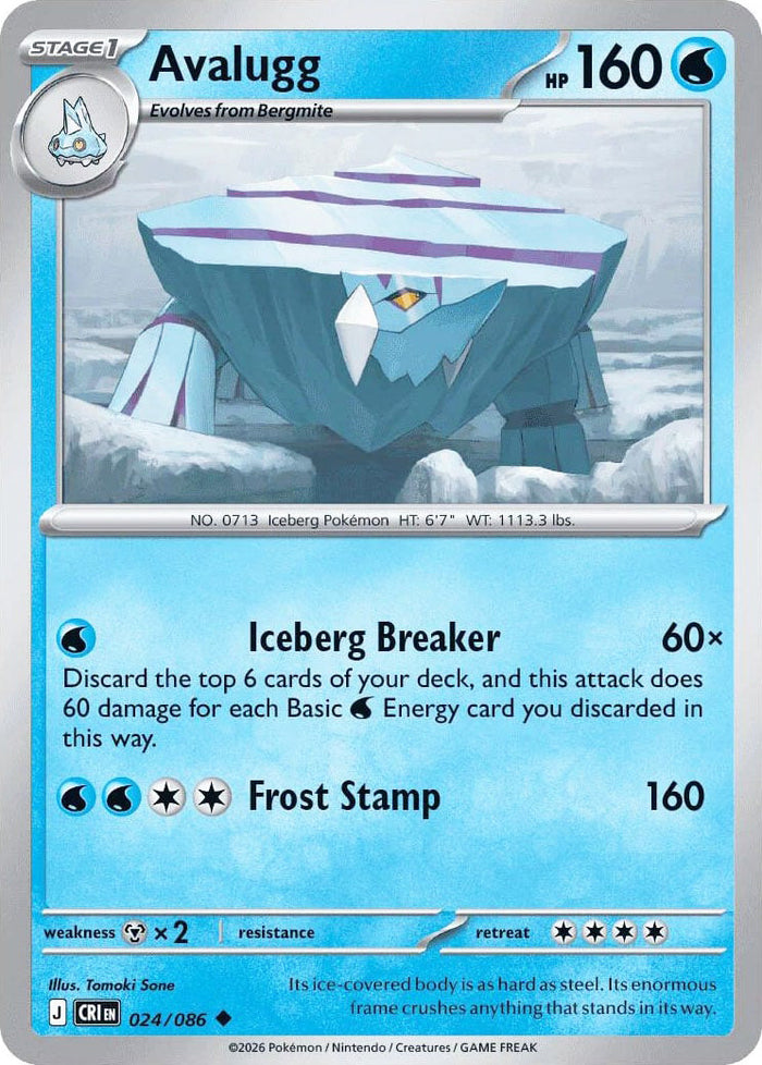 0024 Avalugg Uncommon Chaos Rising