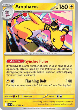 0029 Ampharos Rare Chaos Rising