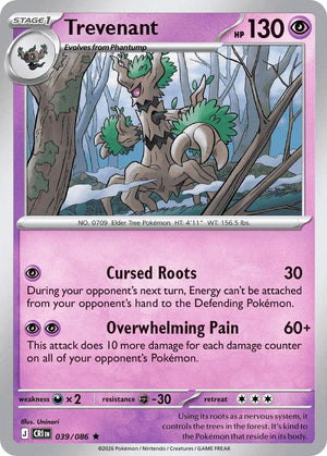 0039 Trevenant Rare Chaos Rising
