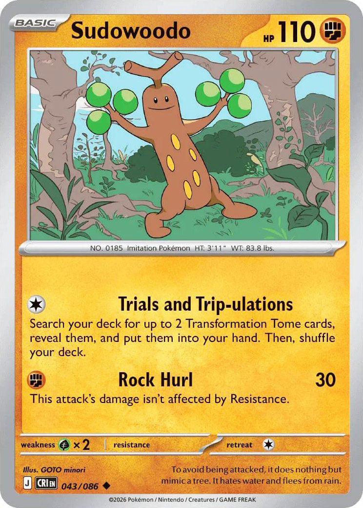 0043 Sudowoodo Uncommon Chaos Rising