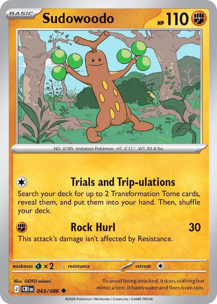 0043 Sudowoodo Uncommon Chaos Rising