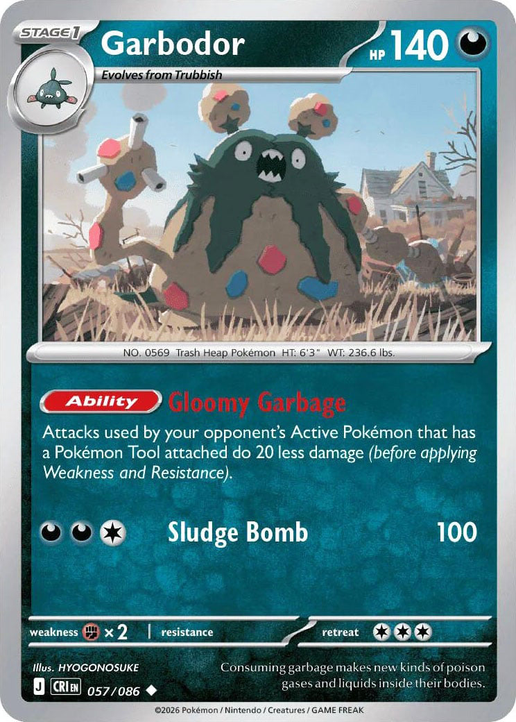 0057 Garbodor Uncommon Chaos Rising