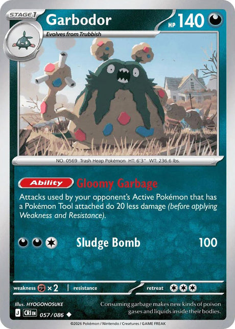 0057 Garbodor Uncommon Chaos Rising