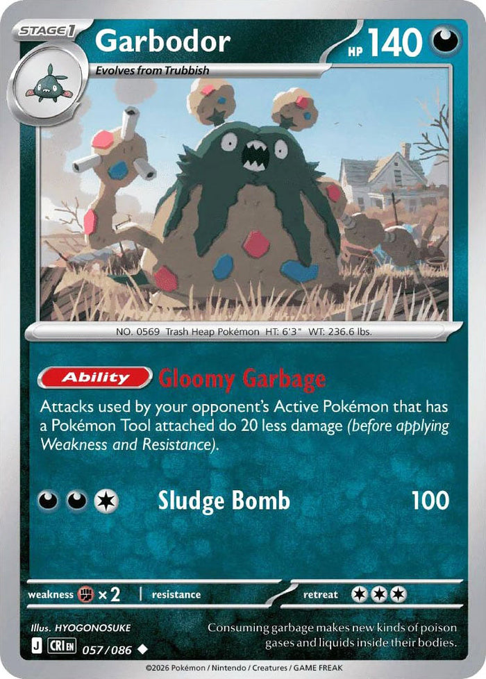 0057 Garbodor Uncommon Chaos Rising