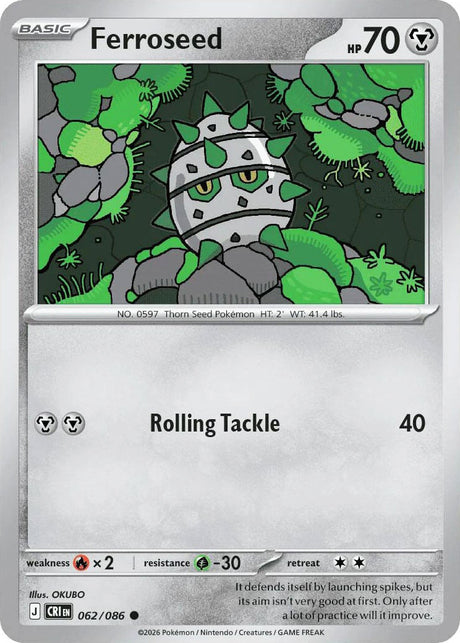 0062 Ferroseed Common Chaos Rising