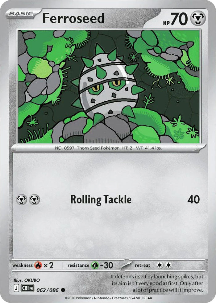 0062 Ferroseed Common Chaos Rising
