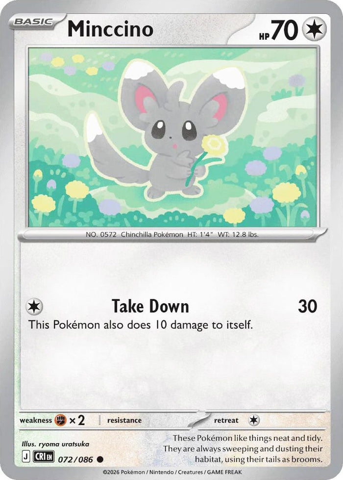 0072 Minccino Common Chaos Rising