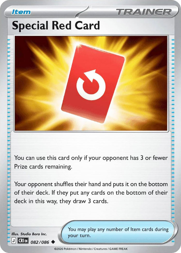 Special Red Card #082/086 Uncommon - Chaos Rising Pokemon card