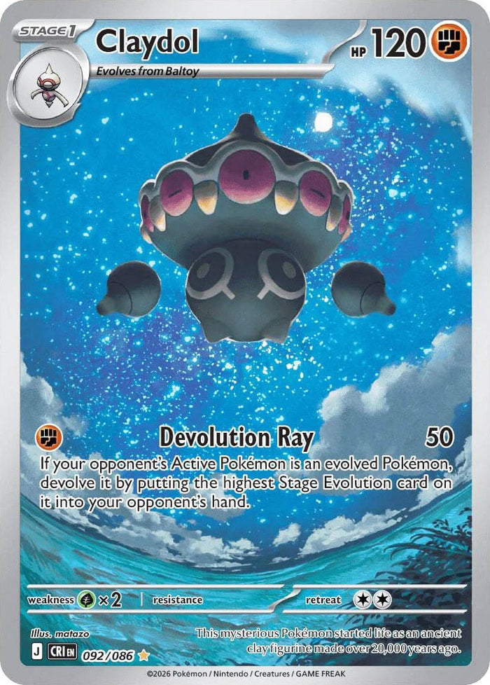 0092 Claydol Illustration Rare Chaos Rising