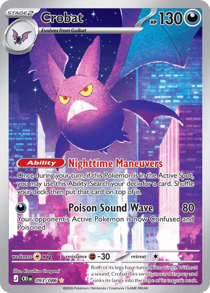 0093 Crobat Illustration Rare Chaos Rising