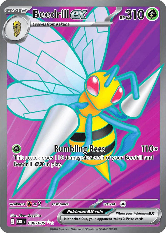 0098 Beedrill ex Ultra Rare Chaos Rising