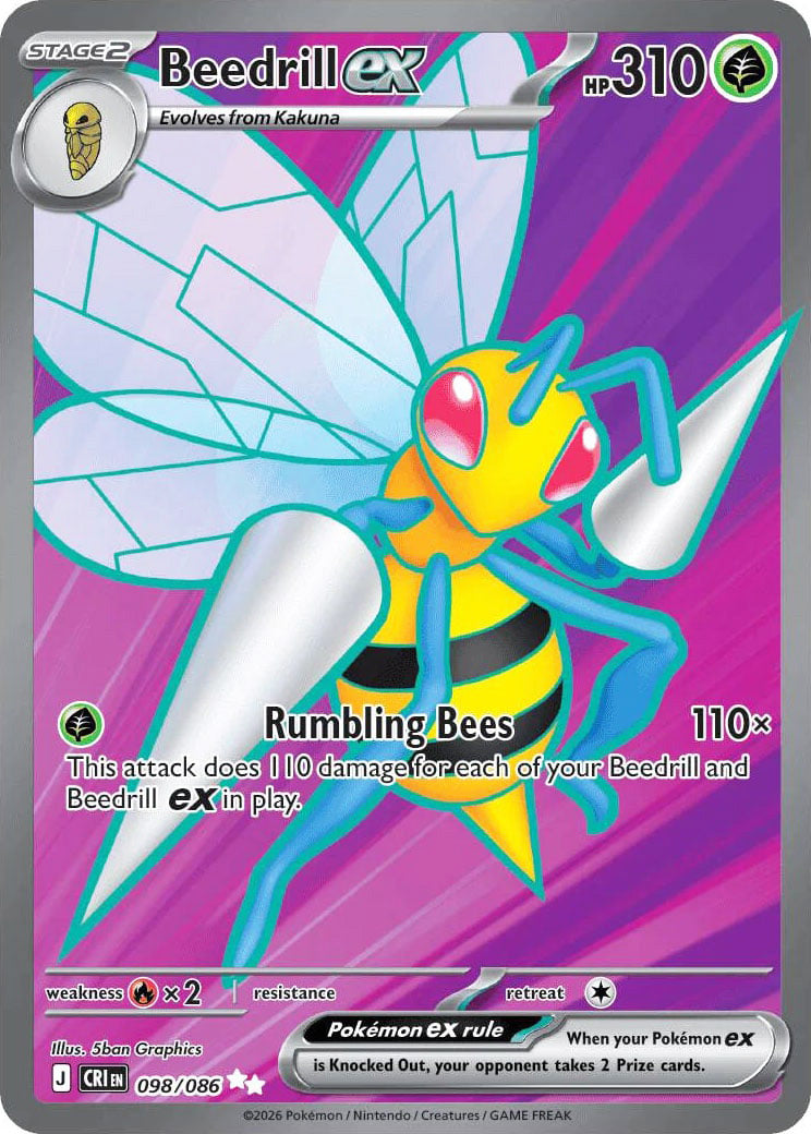0098 Beedrill ex Ultra Rare Chaos Rising