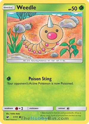 0001 Weedle Common Crimson Invasion