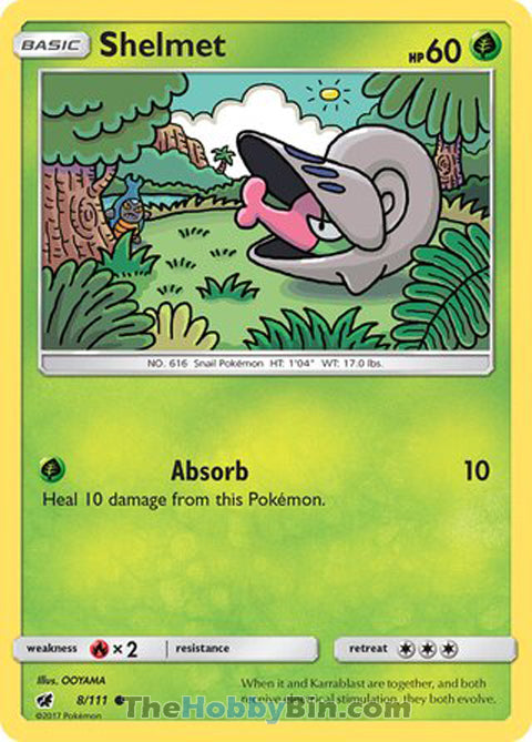 Shelmet #8/111 Common - Crimson Invasion Pokemon card