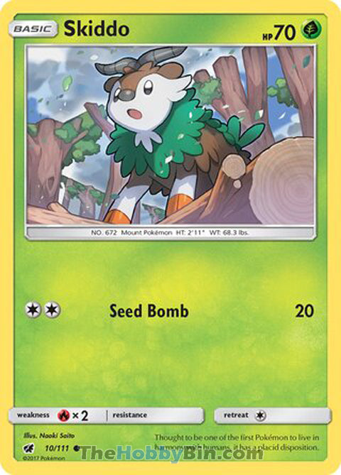 Skiddo #10/111 Common - Crimson Invasion Pokemon card