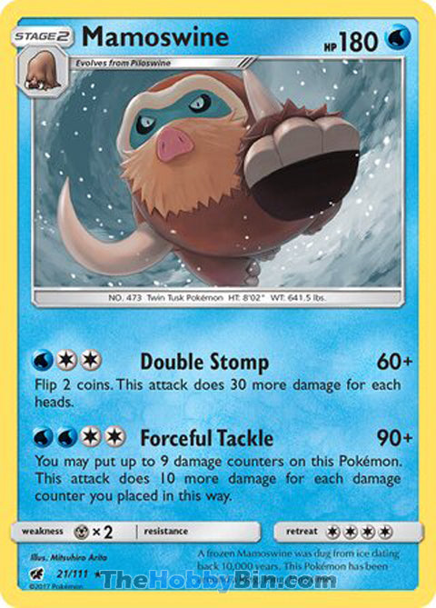 Mamoswine Crimson Invasion Rare #21/111