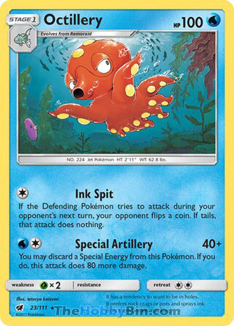 Octillery Crimson Invasion Rare #23/111