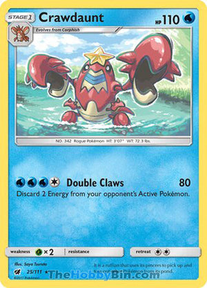 0025 Crawdaunt Rare Crimson Invasion