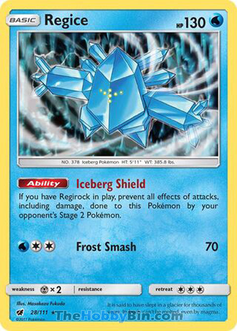 0028 Regice Holo Rare Crimson Invasion
