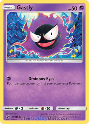 0036 Gastly Common Crimson Invasion