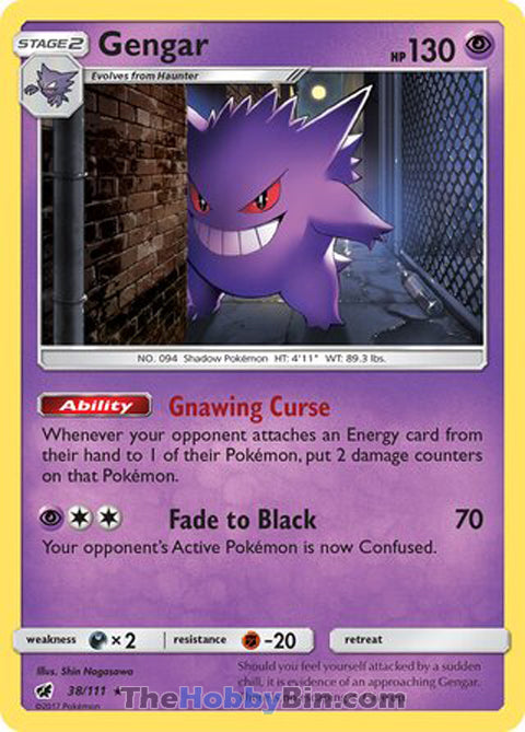 Gengar Crimson Invasion Holo Rare #38/111