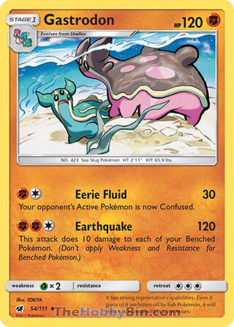 Gastrodon #54/111 Uncommon - Crimson Invasion Pokemon card