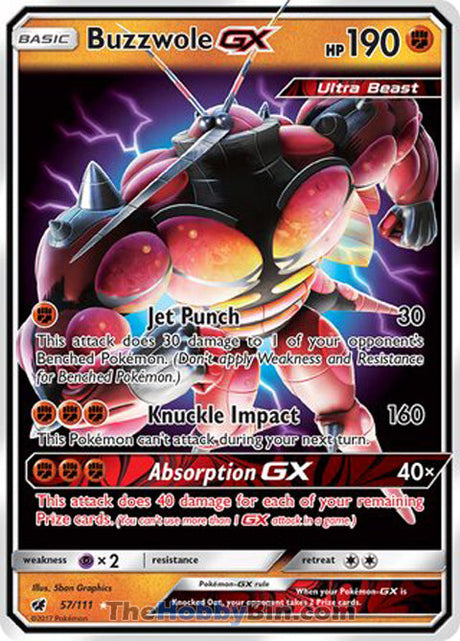 Buzzwole GX Crimson Invasion Ultra Rare #57/111