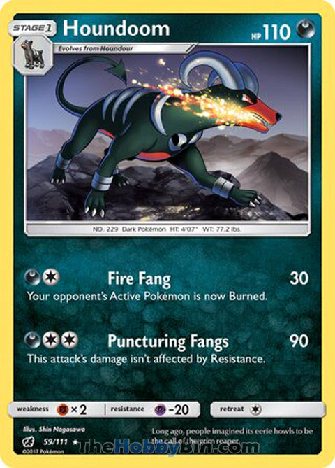Houndoom #59/111 Rare - Crimson Invasion Pokemon card
