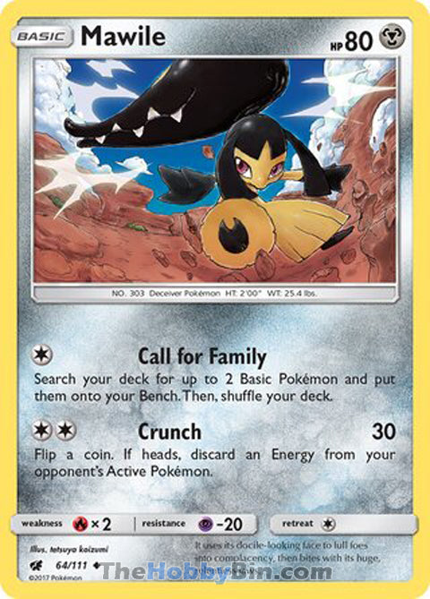 Mawile #64/111 Uncommon - Crimson Invasion Pokemon card