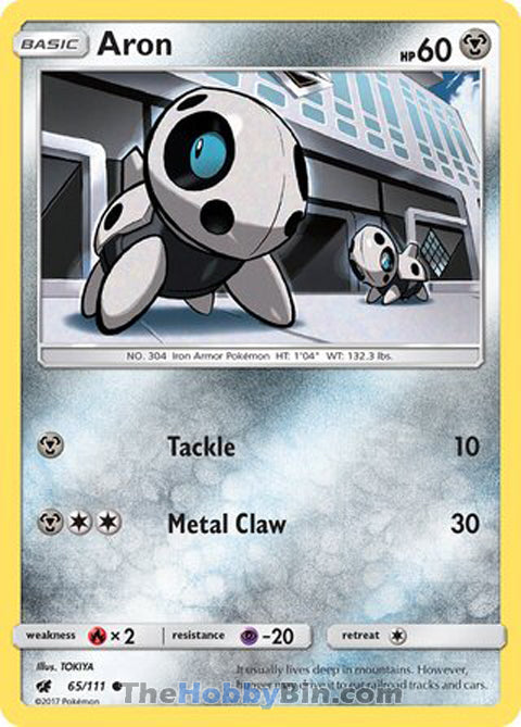 Aron #65/111 Common - Crimson Invasion Pokemon card