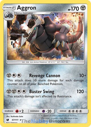 0067 Aggron Holo Rare Crimson Invasion