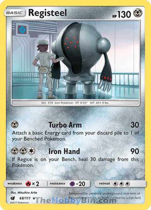 Registeel #68/111 Rare - Crimson Invasion Pokemon card