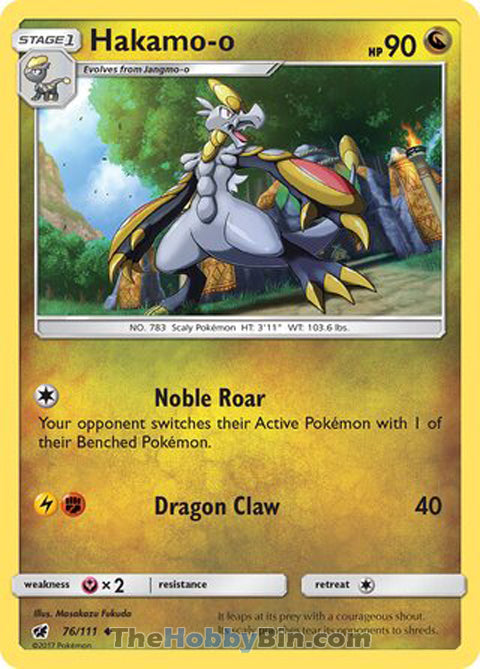 Hakamo-o #76/111 Uncommon - Crimson Invasion Pokemon card