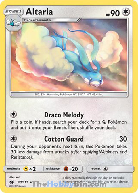 Altaria #80/111 Rare - Crimson Invasion Pokemon card