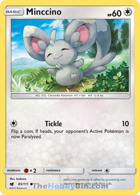 Minccino #85/111 Common - Crimson Invasion Pokemon card