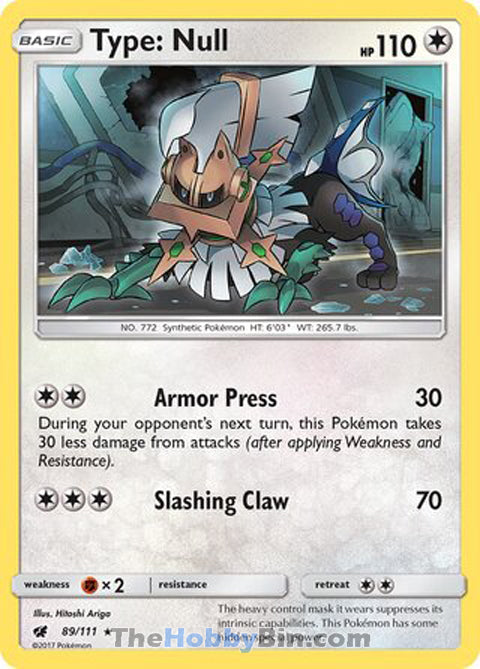 Type: Null #89/111 Holo Rare - Crimson Invasion Pokemon card