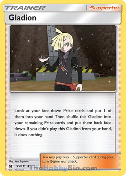 Gladion #95/111 Uncommon - Crimson Invasion Pokemon card