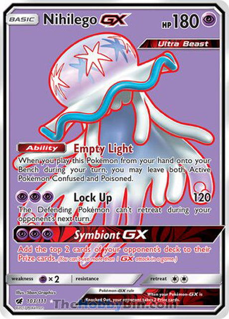 Nihilego GX Crimson Invasion Ultra Rare #103/111