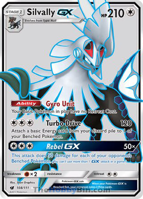 Silvally GX #108/111 Ultra Rare - Crimson Invasion Pokemon card