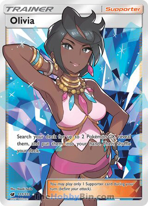 Olivia #111/111 Ultra Rare - Crimson Invasion Pokemon card