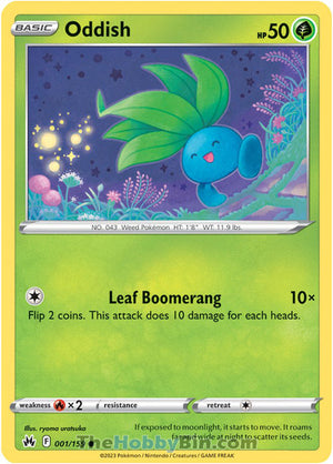 0001 Oddish Common Crown Zenith
