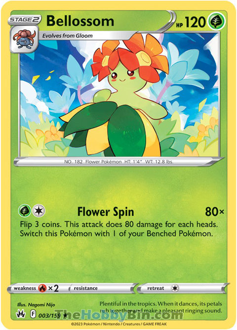 Bellossom #3/159 Rare - Crown Zenith Pokemon card