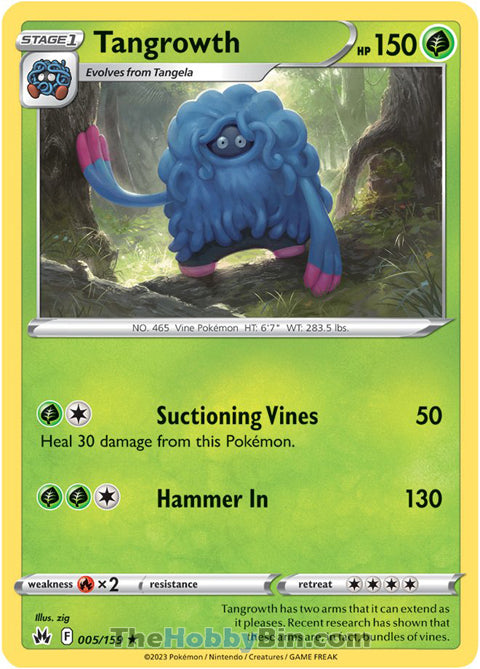Tangrowth #5/159 Rare - Crown Zenith Pokemon card