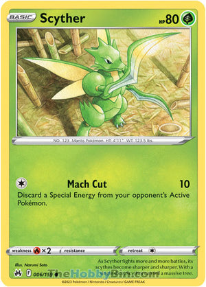 0006 Scyther Common Crown Zenith