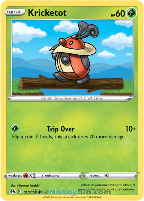Kricketot #10/159 Common - Crown Zenith Pokemon card