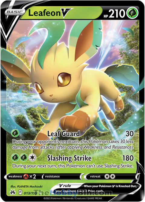 Leafeon V #13/159 Ultra Rare - Crown Zenith Pokemon card