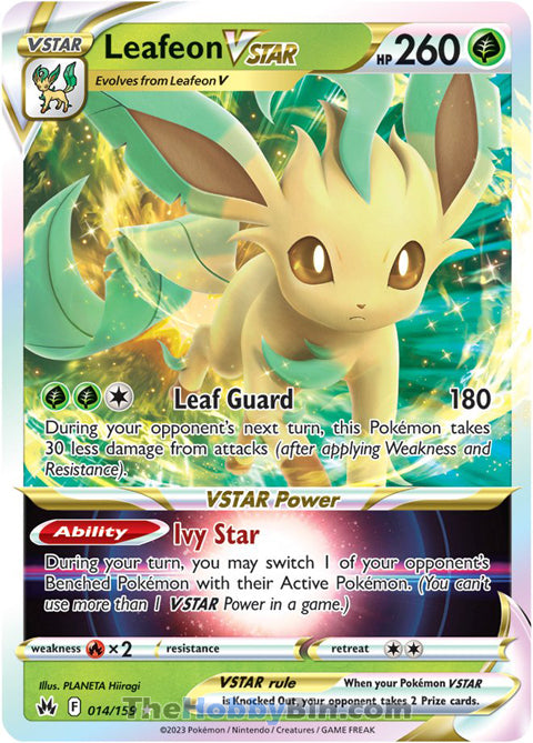 Leafeon VSTAR #14/159 Ultra Rare - Crown Zenith Pokemon card