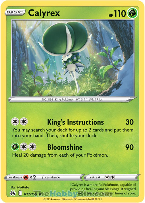 Calyrex #17/159 Holo Rare - Crown Zenith Pokemon card