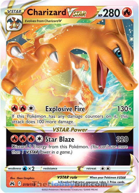 Charizard VSTAR #19/159 Ultra Rare - Crown Zenith Pokemon card
