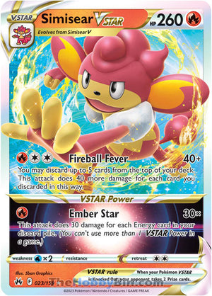 0023 Simisear VSTAR Ultra Rare Crown Zenith